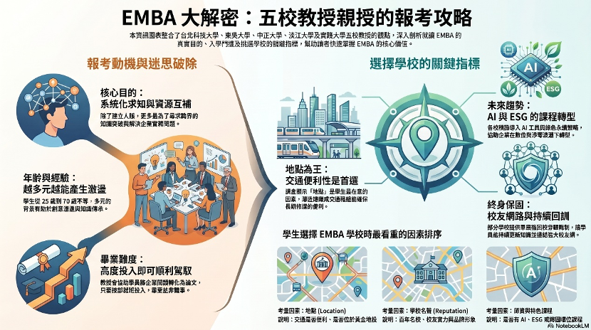 EMBA大解密:五校教授親授報考攻略 從錄取到選校一次看懂